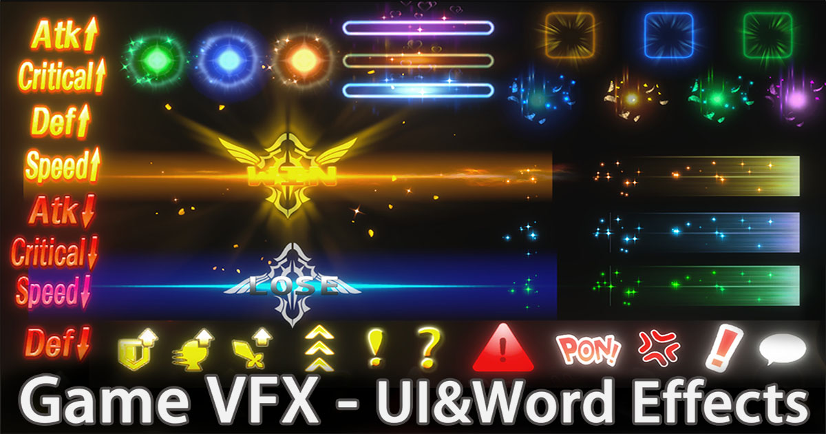 Game VFX - UI & Word Effect Collection VFX preview