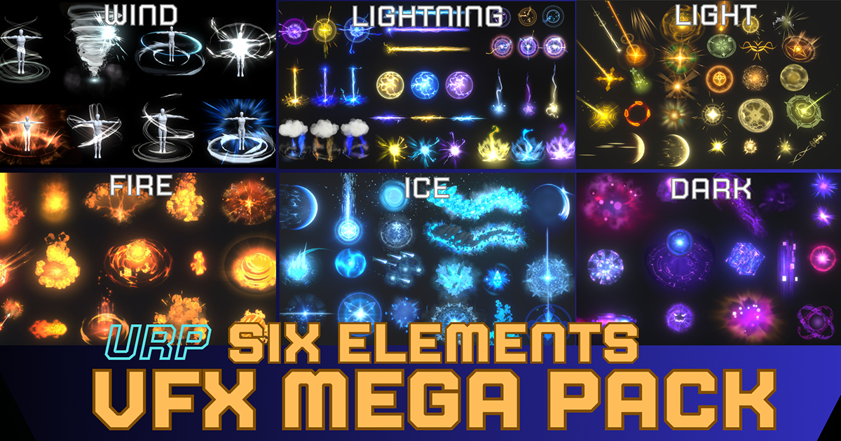 Game VFX - Six Elements VFX Mega Pack(URP) VFX preview