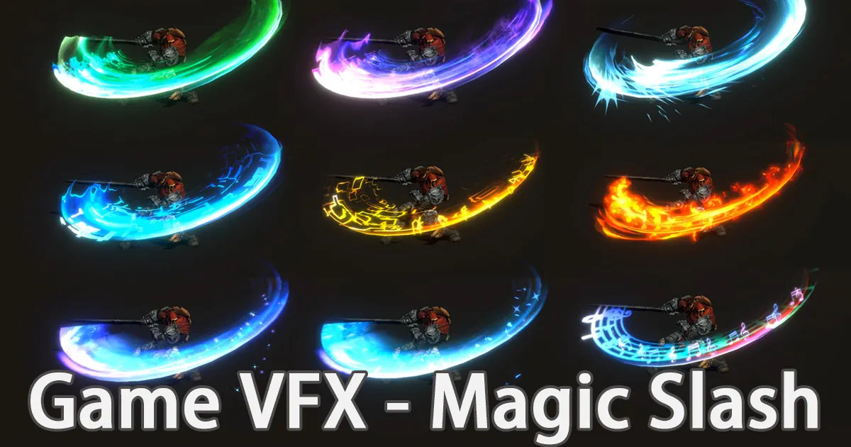 Game VFX - Magic Slash Collection VFX preview