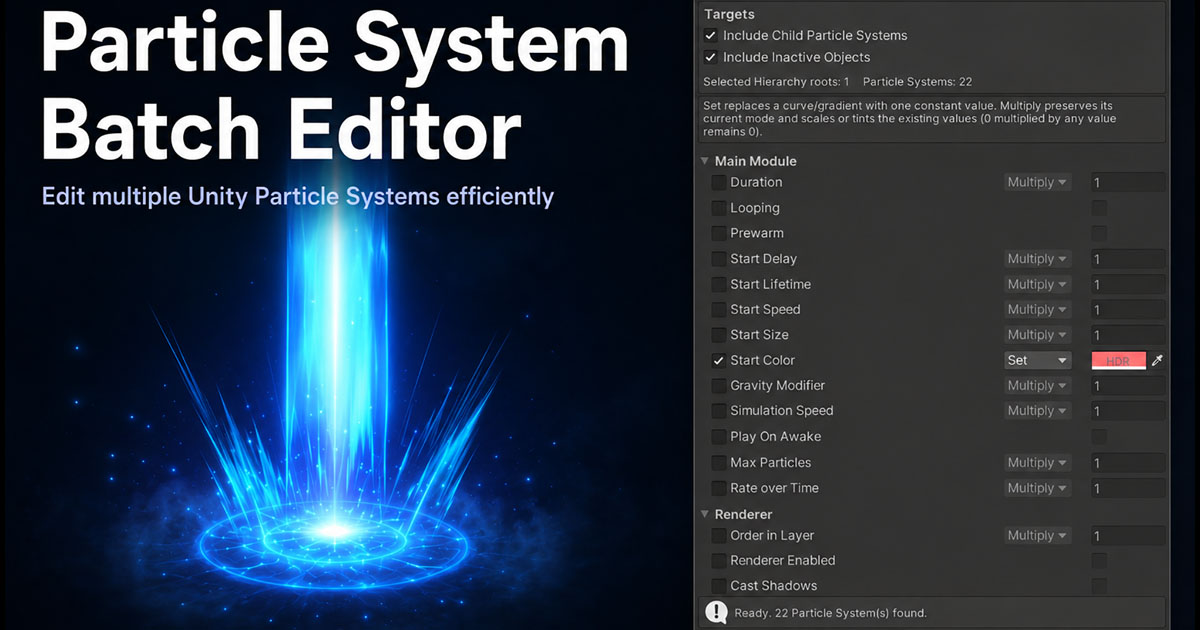 Particle System Batch Editor VFX preview